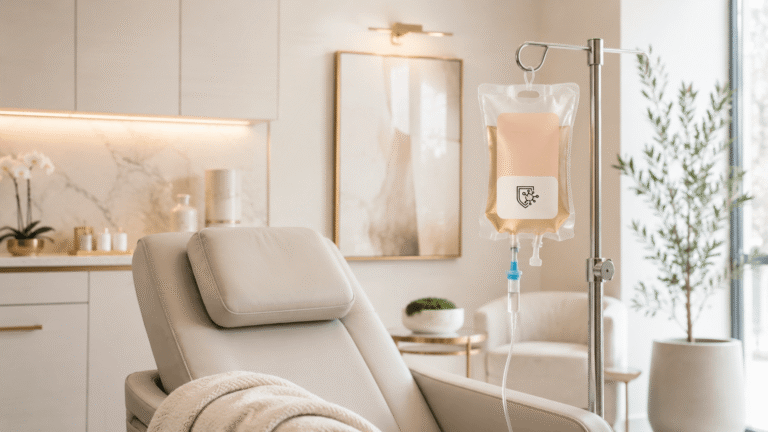 Elegant Beverly Hills wellness clinic infusion room image