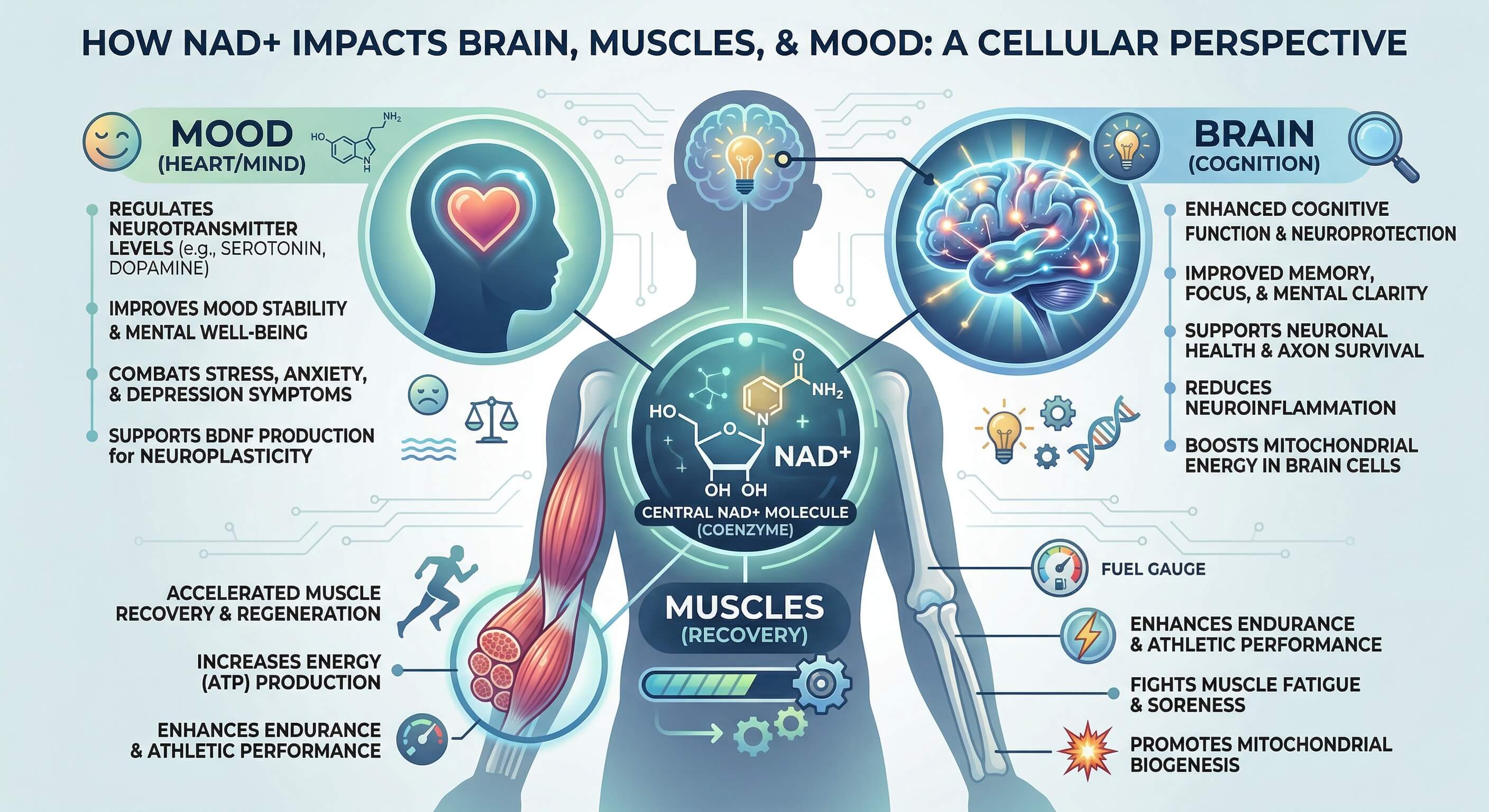How NAD+ works in the body image diagram
