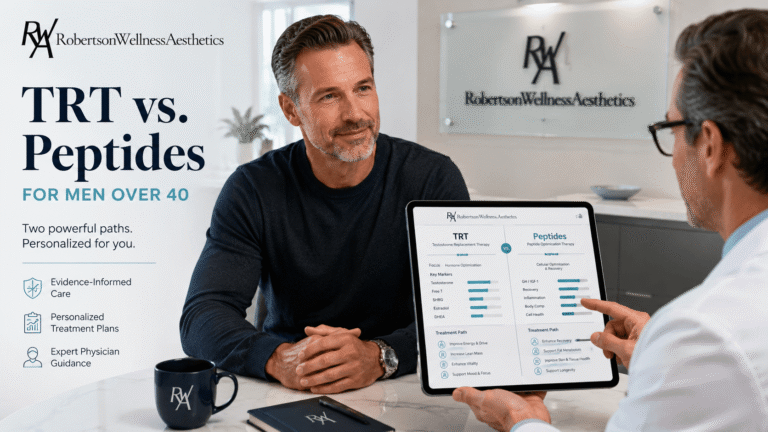 TRT vs. Peptides for Men Over 40: How They Differ and How They Work Together