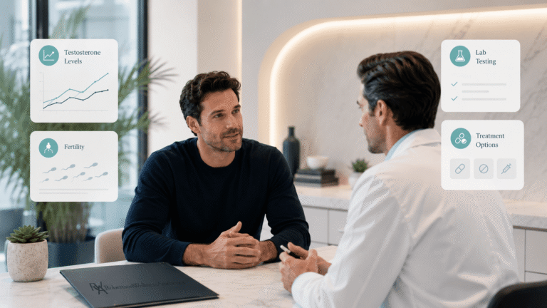 TRT versus enclomiphene for low testosterone: how each works, fertility impact, pros and cons, and who each option suits. Decide with physician guidance.