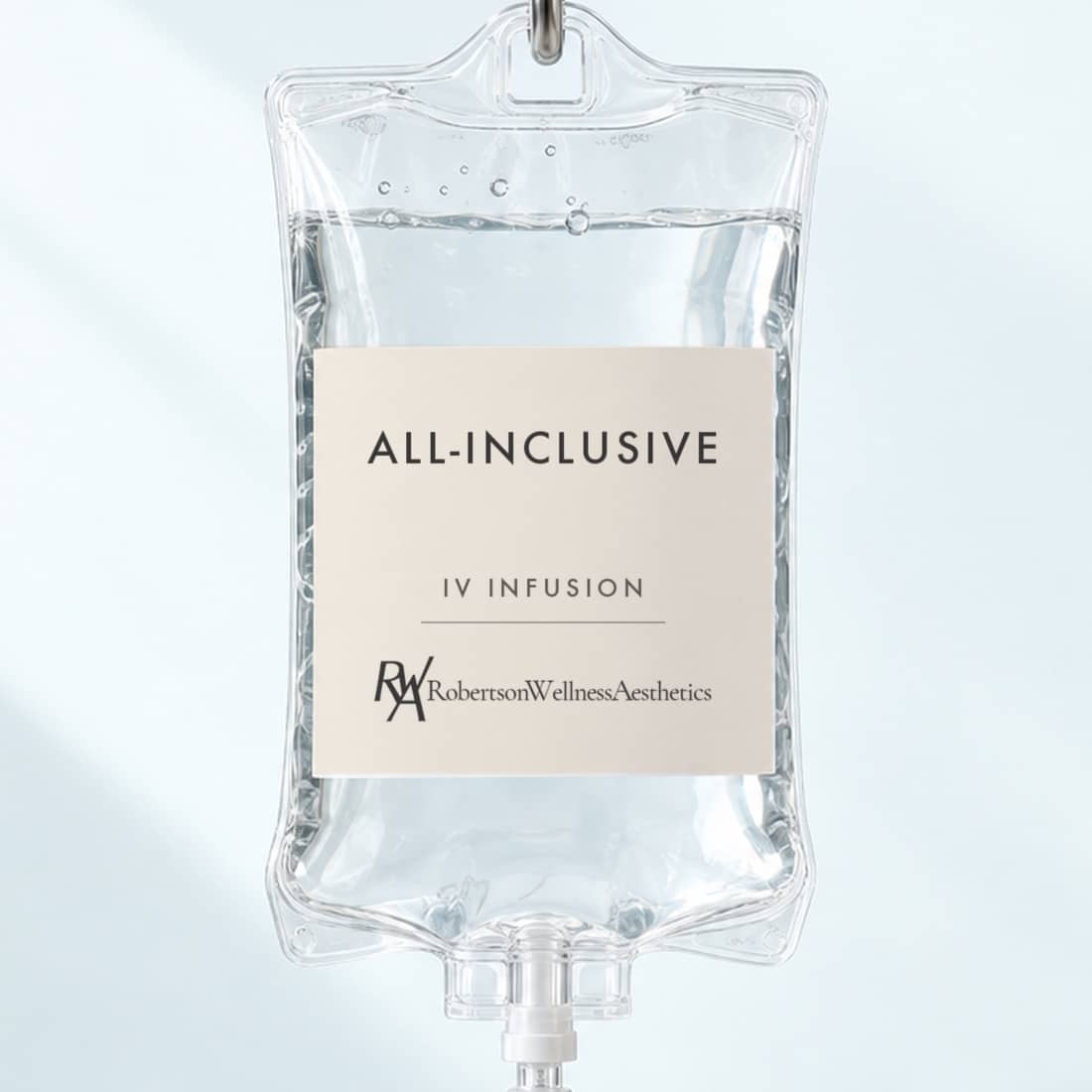 All-Inclusive IV infusion bag at Robertson Wellness & Aesthetics, Beverly Hills