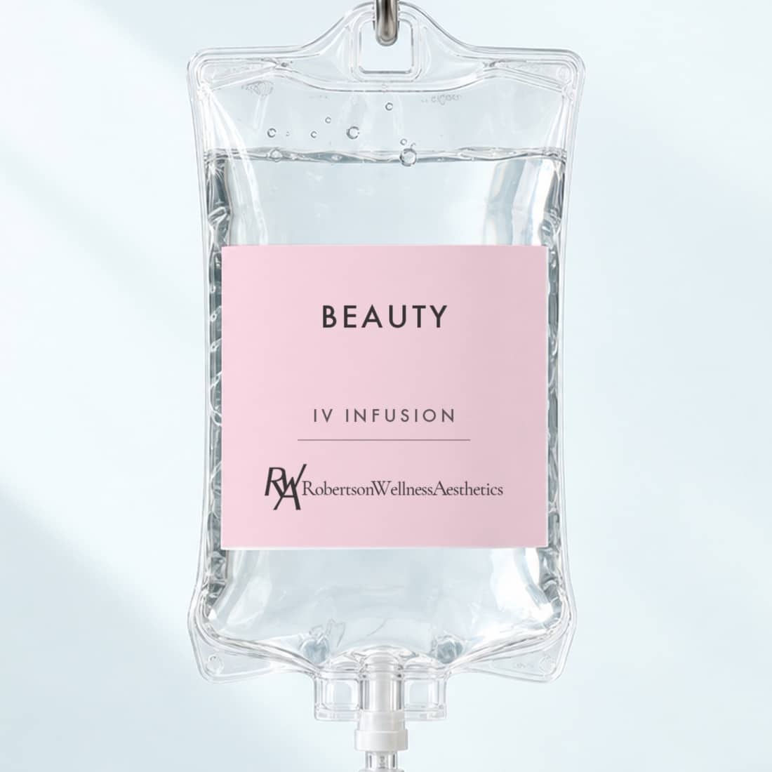 Beauty IV infusion bag at Robertson Wellness & Aesthetics, Beverly Hills
