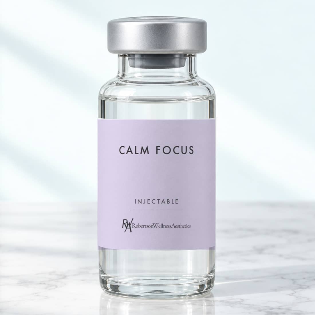 Calm Focus injection vial at Robertson Wellness & Aesthetics, Beverly Hills