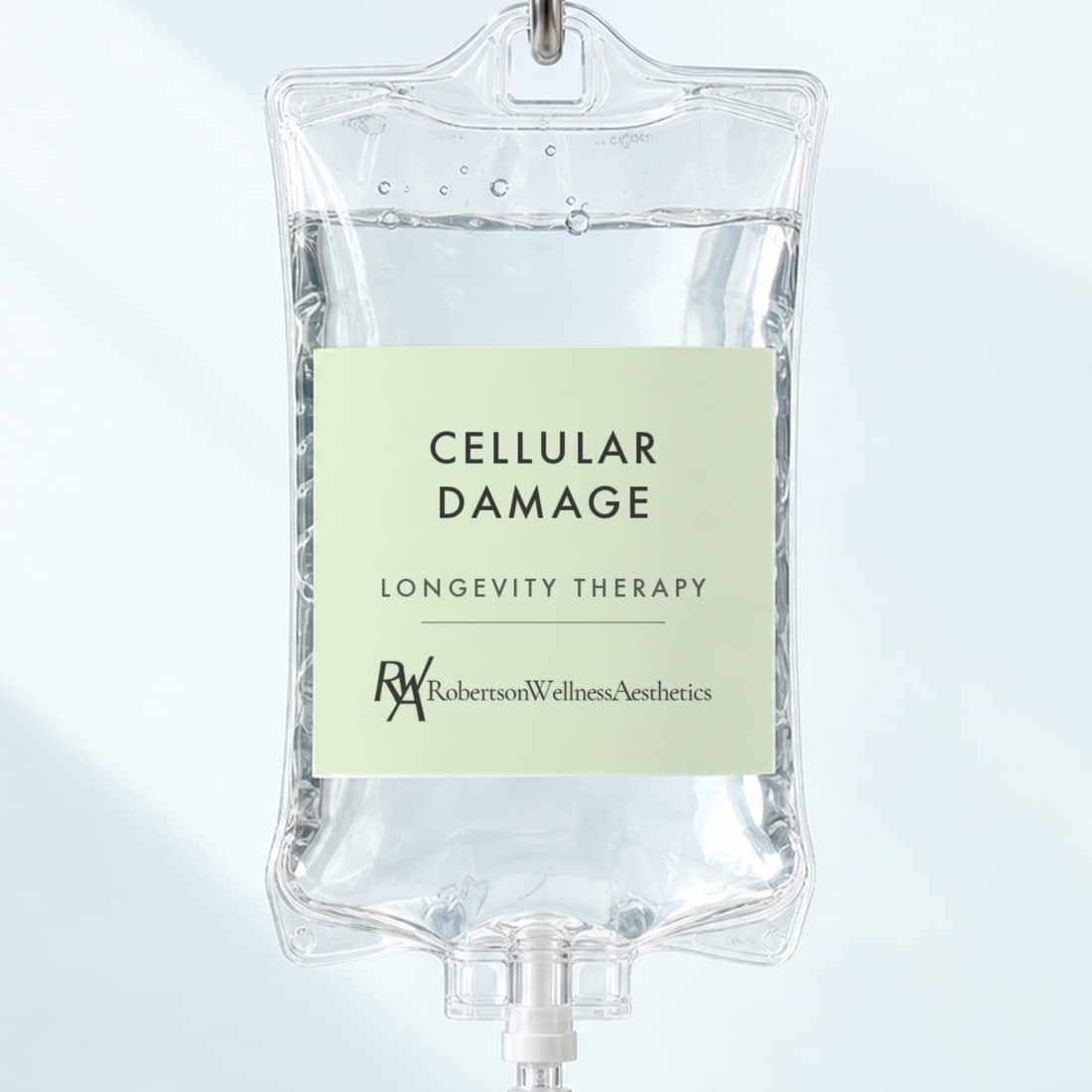 Cellular Damage IV infusion bag at Robertson Wellness & Aesthetics, Beverly Hills
