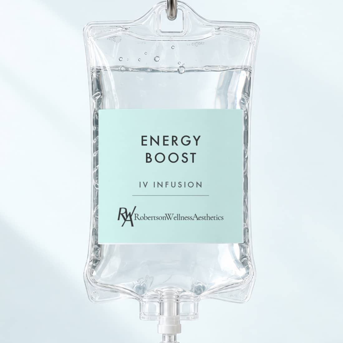 Energy Boost IV infusion bag at Robertson Wellness & Aesthetics, Beverly Hills
