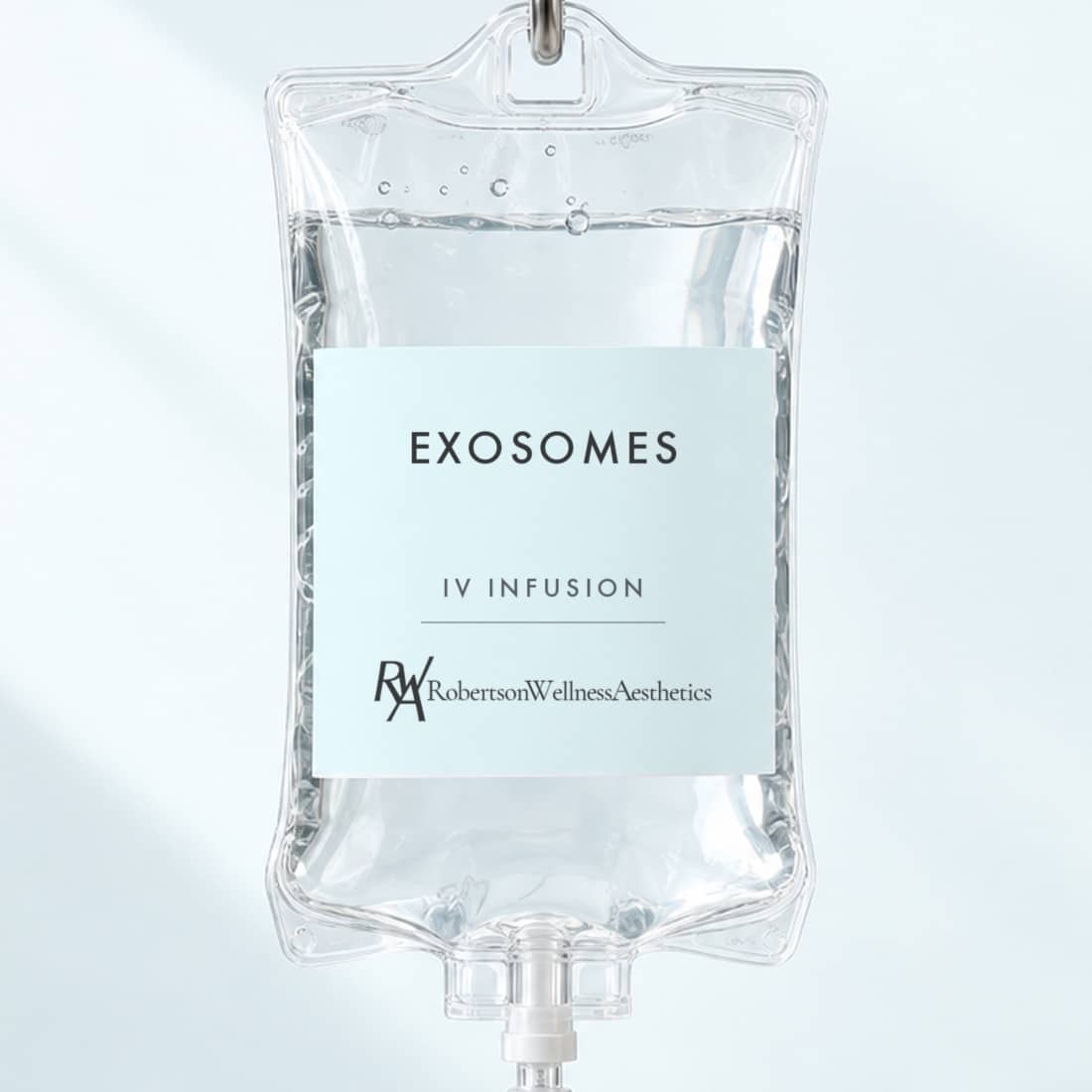 Exosomes IV IV infusion bag at Robertson Wellness & Aesthetics, Beverly Hills