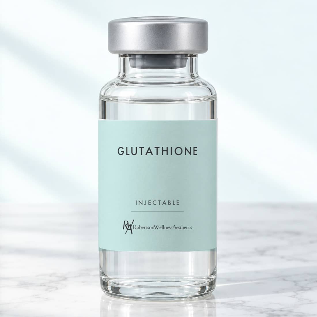 Glutathione injection vial at Robertson Wellness & Aesthetics, Beverly Hills