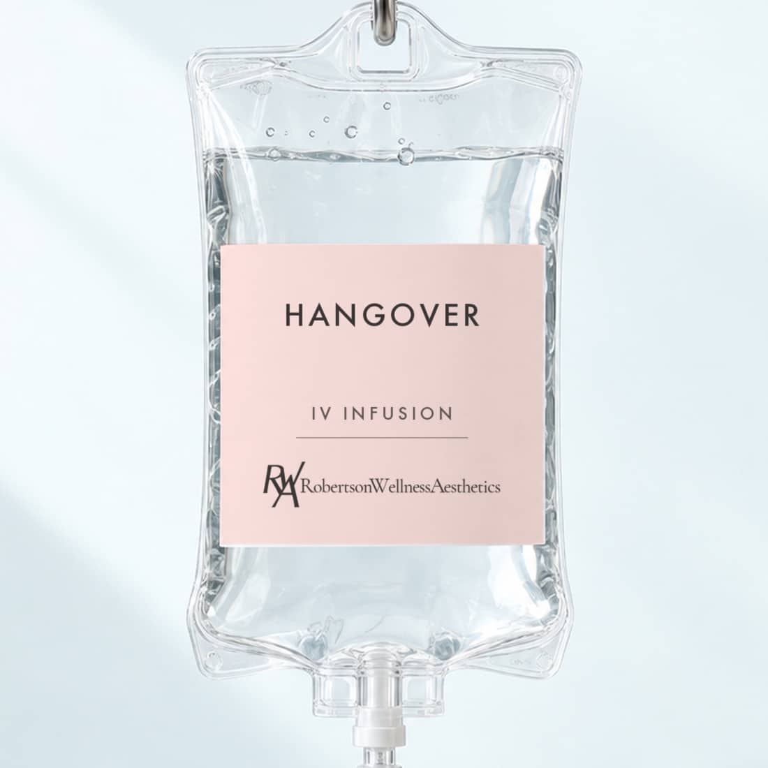 Hangover IV infusion bag at Robertson Wellness & Aesthetics, Beverly Hills