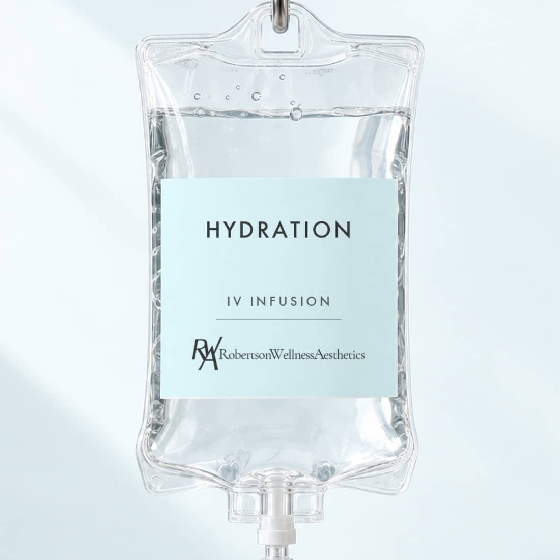 Hydration IV infusion bag at Robertson Wellness & Aesthetics, Beverly Hills