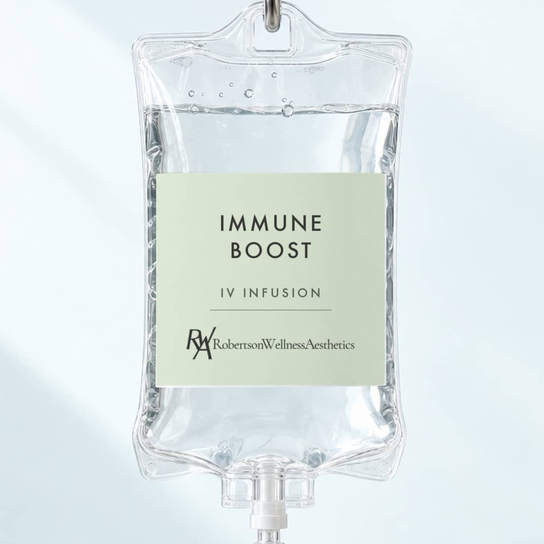 Immune Boost IV infusion bag at Robertson Wellness & Aesthetics, Beverly Hills