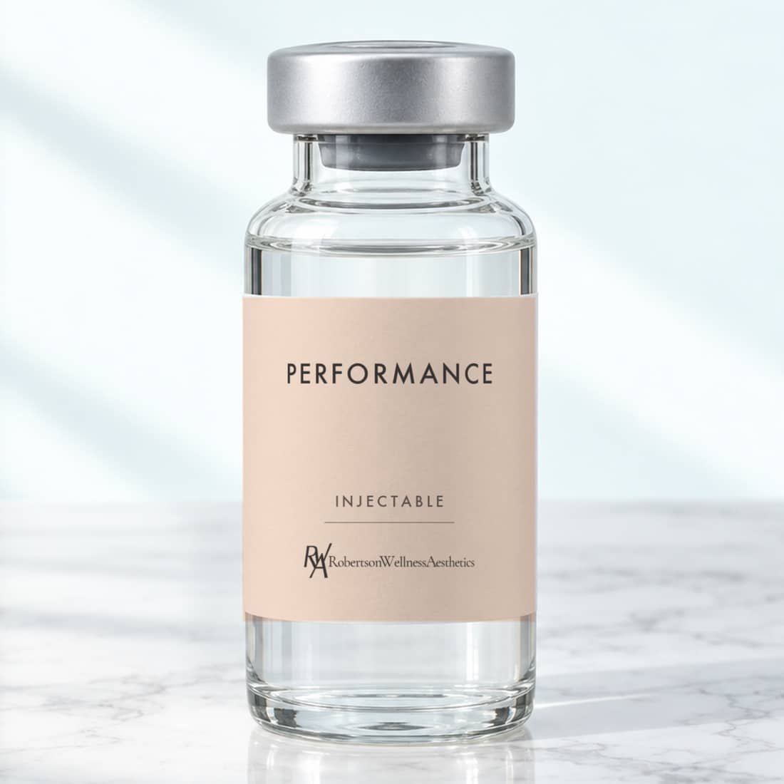 Performance injection vial at Robertson Wellness & Aesthetics, Beverly Hills