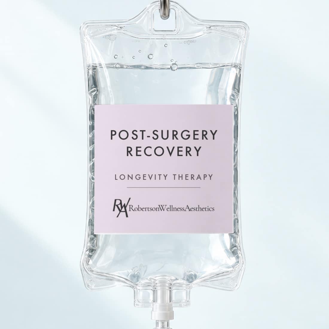 Post-Surgery Recovery IV infusion bag at Robertson Wellness & Aesthetics, Beverly Hills