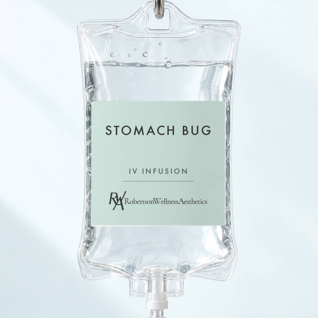 Stomach Bug IV infusion bag at Robertson Wellness & Aesthetics, Beverly Hills
