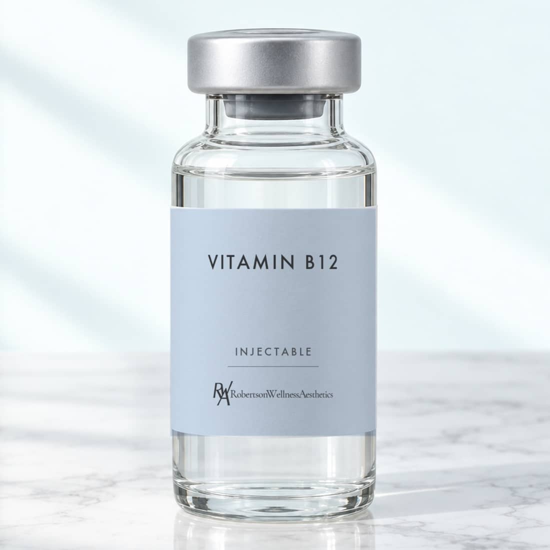 Vitamin B12 injection vial at Robertson Wellness & Aesthetics, Beverly Hills