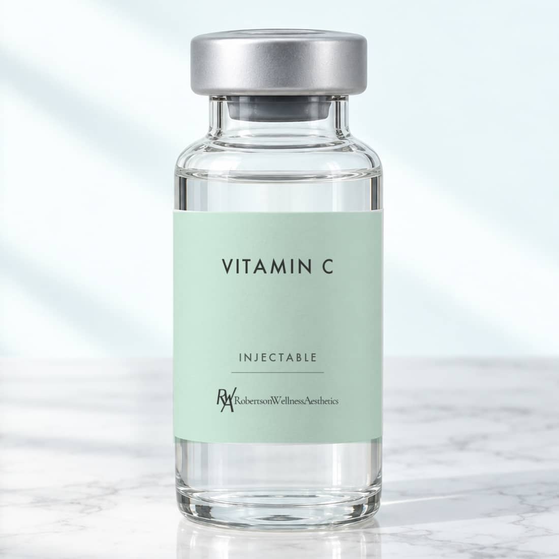 Vitamin C injection vial at Robertson Wellness & Aesthetics, Beverly Hills