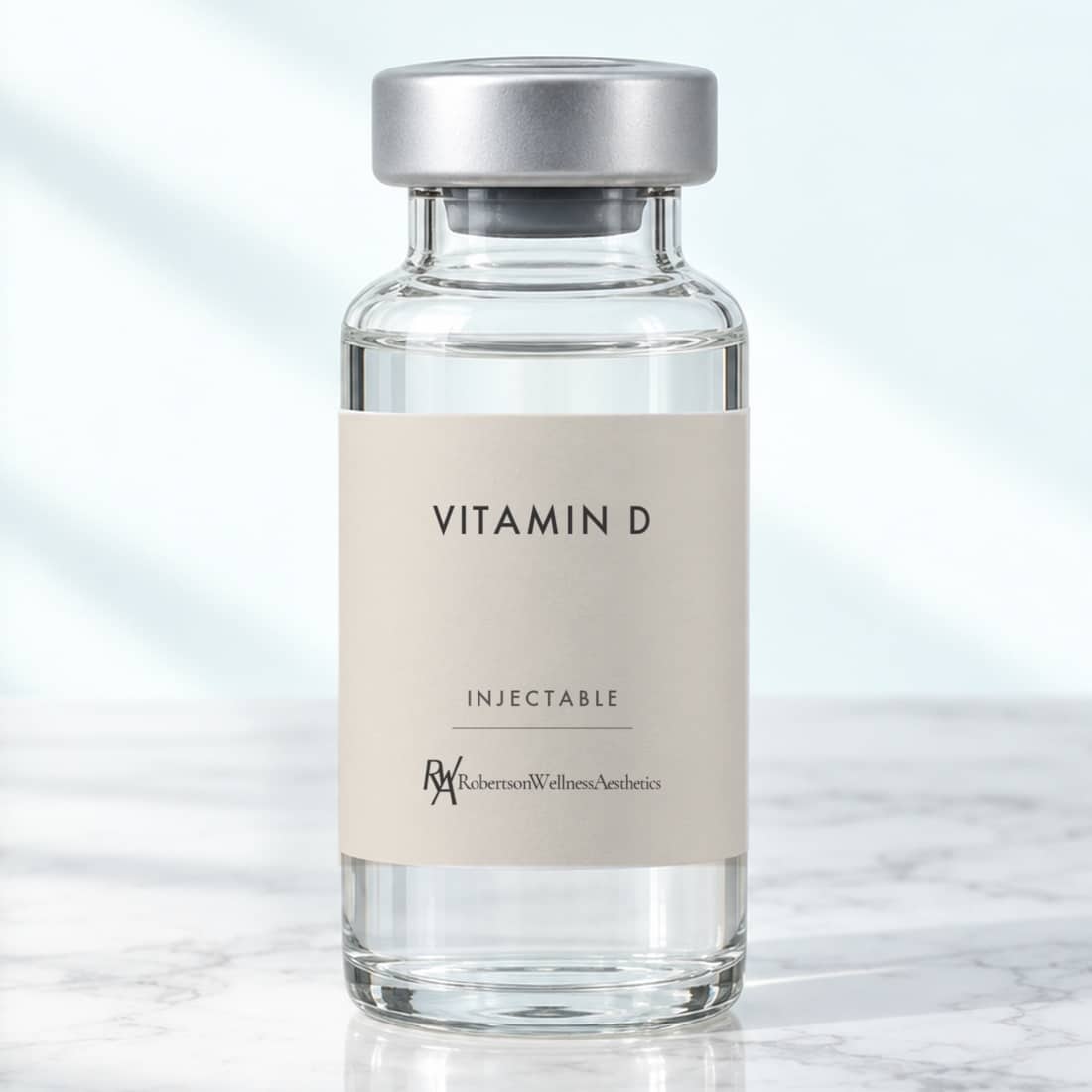 Vitamin D injection vial at Robertson Wellness & Aesthetics, Beverly Hills